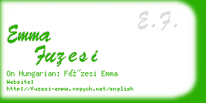 emma fuzesi business card